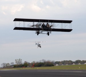 Wright "B" Flyer look-a-like departs Wright Brothers' Airport