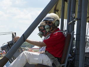 Photo of Danny Clisham and Rich Stepler on the Wright B Flyer.