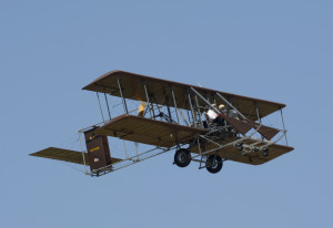 Photo of Danny Clisham and Rich Stepler on the Wright B Flyer.