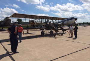 Photo of Wright B Flyer in front of the Basler Hangar at Wittman Field in Oshkosh, WI.
