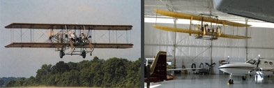 Montage of Wright B Flyer's two Aircraft - Brown Bird and Yellow Bird